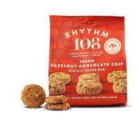 RHYTHM 108 Swiss Vegan Hazelnut Chocolate Chip Share Bag 8 x 135g