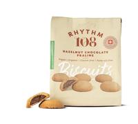 RHYTHM 108 Swiss Vegan Hazelnut Chocolate Praline Biscuit Share Bag 135g x 8