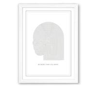 Rhythm and Form Minimalist Framed Wall Art Print A2 (59.4×42cm) White, Wall Decor for Living Room, Bedroom, Office & Home, Ready to Hang, Art Gift