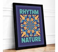 Rhythm and Nature Geometric Framed Wall Art Print A1 (84.1×59.4cm) Black, Wall Decor for Living Room, Bedroom, Office & Home, Ready to Hang, Art Gift