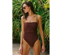 Rhythm Brighton Eyelet Scrunched One-Piece Swimsuit at Free People in Terracotta, Size: Large - female