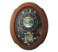 Rhythm Clock Magic Motion Clock, Wood, Timecracker Cosmos