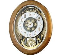 Rhythm Clocks Magic Motion Clock, walnut, Gold