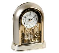 Rhythm Gold Arch Mantel Quartz Clock with Crystals 4SG696WR18