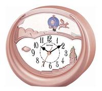 Rhythm Enchanted Dreams Mantel Clock Rose Gold with Pumpkin Carriage Pendulum and Unicorn