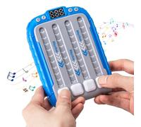 Rhythm Game Machine for Kids, Interactive Pop Game with Music & Lights, Handheld Puzzle Fidget Toy for Children Aged 3-9 (Blue)