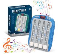 Rhythm Game Machine for Kids, Quick Push Popular Games Handheld Puzzle Game Console with Music and Lights, Fidget Game Toys for Children Aged 3-12 Years Old (Blue)
