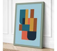Rhythm Geometric Canvas Wall Art Print 24x16 Inch (61 x 41 cm)