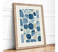 Rhythm Geometric Framed Wall Art Print A1 (84.1×59.4cm) Oak, Wall Decor for Living Room, Bedroom, Office & Home, Ready to Hang, Art Gift