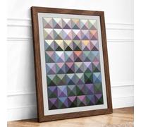 Rhythm Geometric Framed Wall Art Print A1 (84.1×59.4cm) Walnut, Wall Decor for Living Room, Bedroom, Office & Home, Ready to Hang, Art Gift