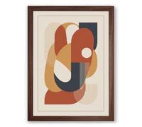 Rhythm Geometric Framed Wall Art Print A2 (59.4×42cm) Walnut, Wall Decor for Living Room, Bedroom, Office & Home, Ready to Hang, Art Gift