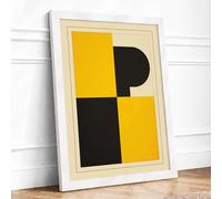 Rhythm Geometric Framed Wall Art Print A2 (59.4×42cm) White, Wall Decor for Living Room, Bedroom, Office & Home, Ready to Hang, Art Gift