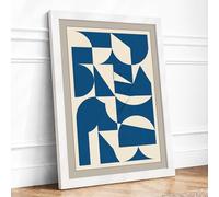 Rhythm Geometric Framed Wall Art Print A2 (59.4×42cm) White, Wall Decor for Living Room, Bedroom, Office & Home, Ready to Hang, Art Gift