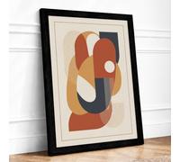 Rhythm Geometric Framed Wall Art Print A4 (29.7×21cm) Black, Wall Decor for Living Room, Bedroom, Office & Home, Ready to Hang, Art Gift