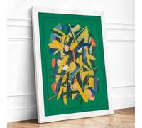 Rhythm Geometric Framed Wall Art Print A4 (29.7×21cm) White, Wall Decor for Living Room, Bedroom, Office & Home, Ready to Hang, Art Gift