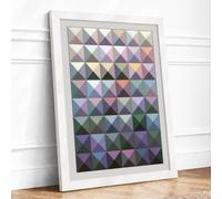 Rhythm Geometric Framed Wall Art Print A4 (29.7×21cm) White, Wall Decor for Living Room, Bedroom, Office & Home, Ready to Hang, Art Gift