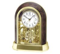 Rhythm Gold Arch Wood Effect Mantel Clock 4SG696WT23