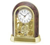 Rhythm Gold Arch Wood Effect Mantel Clock 4SG696WT23
