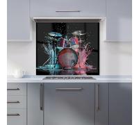 Rhythm in Splashing Drums Kitchen Splashback Warren Reed - Designer Multi 700mm x 650mm