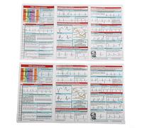 Rhythm Interpretation Pocket Cards - Double-Sided Tri-Fold Reference Guide for ACLS, 12- ECG & Arrhythmia Analysis (30 x 15 cm, Full-Color P