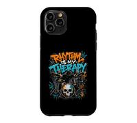 Rhythm Is My Therapy Graffiti Drummer Drum Set Art Case for iPhone 11 Pro
