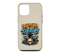 Rhythm Is My Therapy Graffiti Drummer Drum Set Art Case for iPhone 12/12 Pro