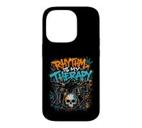 Rhythm Is My Therapy Graffiti Drummer Drum Set Art Case for iPhone 14 Pro