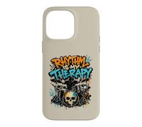 Rhythm Is My Therapy Graffiti Drummer Drum Set Art Case for iPhone 14 Pro Max