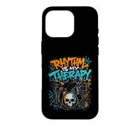 Rhythm Is My Therapy Graffiti Drummer Drum Set Art Case for iPhone 16 Pro