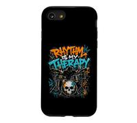 Rhythm Is My Therapy Graffiti Drummer Drum Set Art Case for iPhone SE (2020) / 7/8