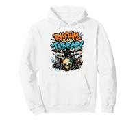 Rhythm Is My Therapy Graffiti Drummer Drum Set Art Pullover Hoodie