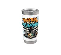 Rhythm is My Therapy Graffiti Drummer Drum Set Art Stainless Steel Insulated Tumbler