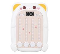 Rhythm - Kids Electronic Handheld Puzzle Game Machine, 3 - Speed Adjustable, Scorescreen, Rhythm Quick Push Game (White)