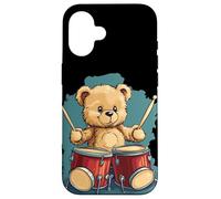 Rhythm King Teddy Bear for a Drumming Adventure Case for iPhone 16