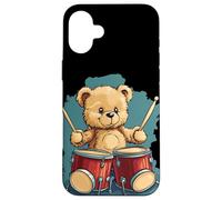 Rhythm King Teddy Bear for a Drumming Adventure Case for iPhone 16 Plus