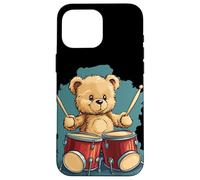 Rhythm King Teddy Bear for a Drumming Adventure Case for iPhone 16 Pro Max
