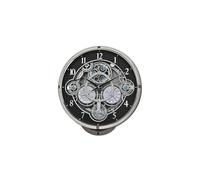 Rhythm Magic Motion Clock Black Gear Rotating Dial