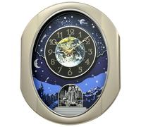 Rhythm Magic Motion Clock Crystal Decoration Silver Finish