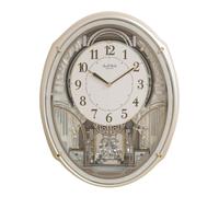 Rhythm Magic Motion Clock Crystal Decoration Silver Finish