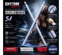RHYTHM MASTER PROFESSIONAL PERFORMANCE SERIES - 5A AMERICAN HICKORY DRUMSTICKS