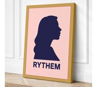 Rhythm Profile Minimalist Canvas Wall Art Print 18x12 Inch (46 x 30 cm)