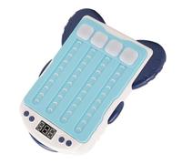 Rhythm Puzzle Game Console Stress Relief Toy for Kids, Cognitive Training Musical Handheld Game Machine for Attention Development (Blue)