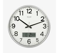 Rhythm Silver Date Display Clock CFG706NR19