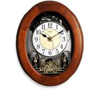 Rhythm Small World Wooden Magic Motion Musical Wall Clock