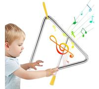 Rhythm Steel Triangles, Metal Percussion Triangles, Rhythm Bell Music Enlightenment Tool, Firing Pin for Dinner Bell, Classroom Music Percussion, Prosody Education Triangle