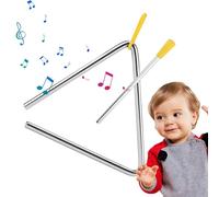 Rhythm Steel Triangles, Metal Percussion Triangles, Rhythm Bell Music Enlightenment Tool, Firing Pin for Dinner Bell, Classroom Music Percussion, Prosody Education Triangle