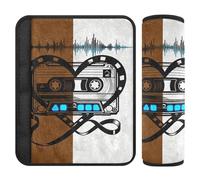 Rhythm Tape Haert Brown White car seat Neck Strap Cover,Stop seat Belt Cutting into Neck,seat Belt Belt for Women for SUV Auto Most Cars forro para cinturon de segurida 2 pcs