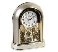 Rhythm Two Tone Gold Mantel Clock