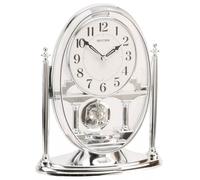 Rhythm Unisex Pendulum and Acrylic Decoration Mantel Clock - Silver