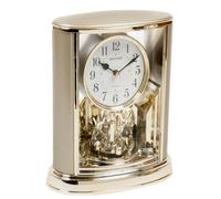 Rhythm Unisex Two Tone Oval Rotating Pendulum Mantel Clock - Gold